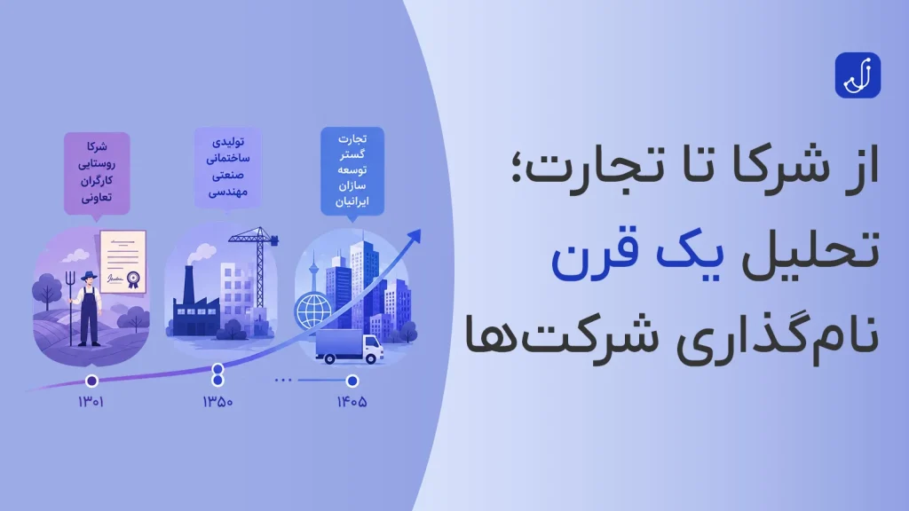 بررسی تحول ۱۰۰ ساله نام‌گذاری شرکت‌های ایرانی از سال ۱۳۰۱ تا ۱۴۰۵